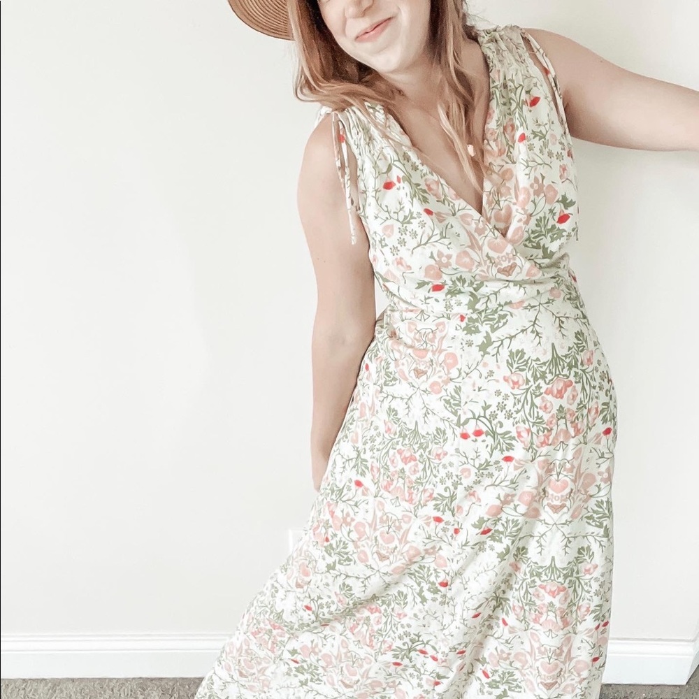 Eva Mendes Floral Maci Wrap Dress